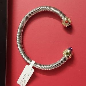 Sterling Silver Jeweled Bracelet